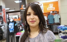 Gorgeous Latina teen picked up at the mall and fucked